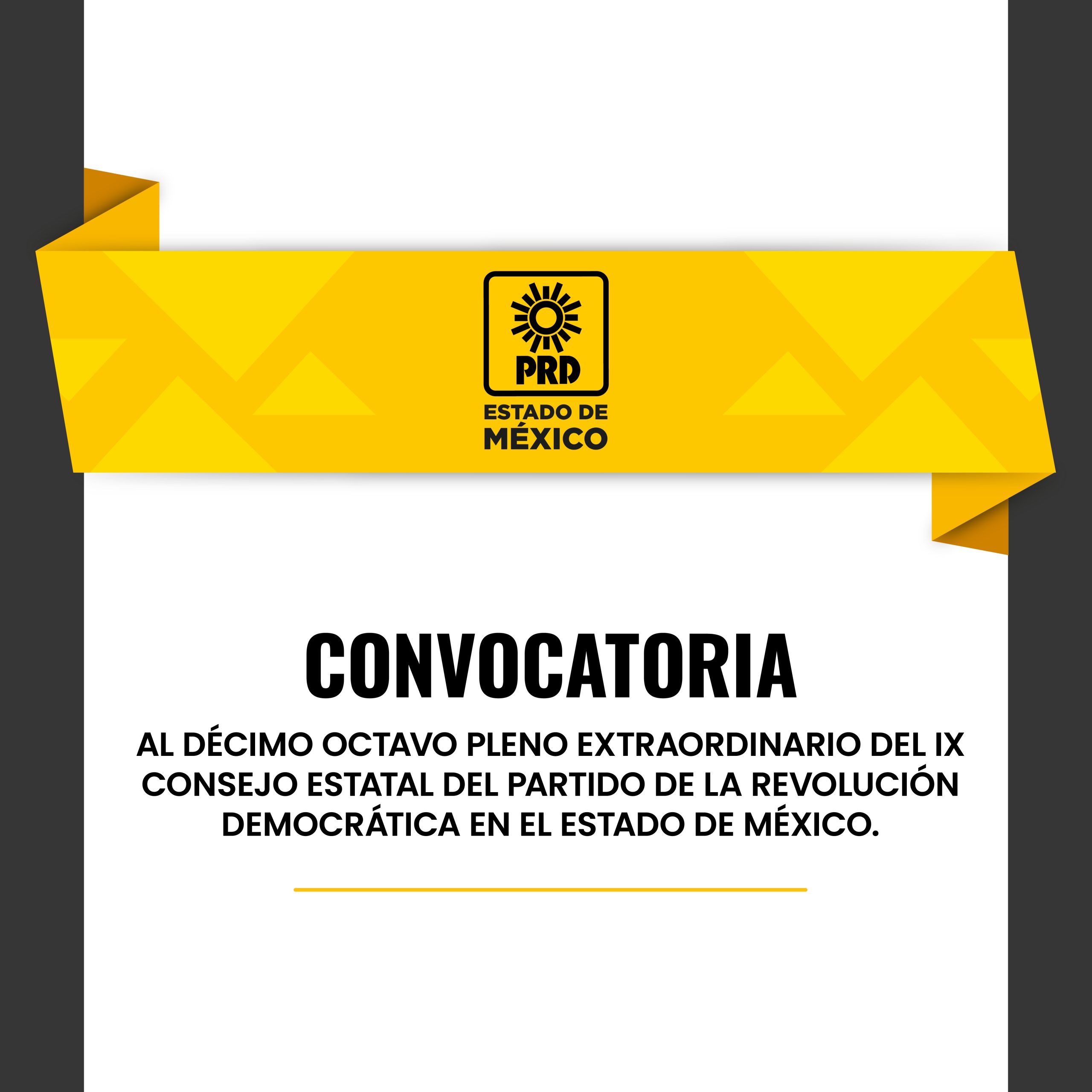 Convocatoria Décimo Octavo Pleno Extraordinario